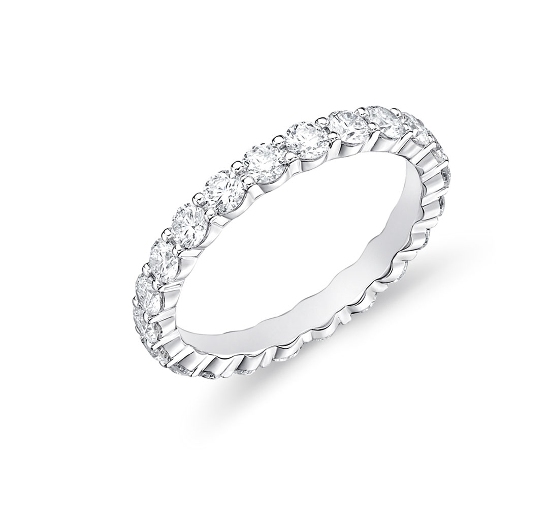 "Petite Prong" 18kt White Gold Diamond Eternity Band