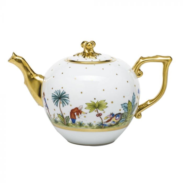 Herend Teapot  With Twist - Multicolor