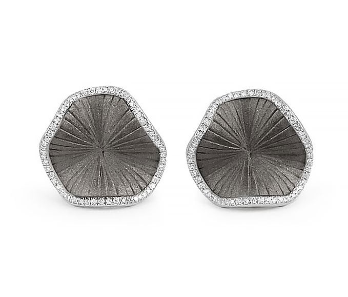 Annamaria Cammilli “Sultana” 18kt Black Lava Gold Diamond Earrings
