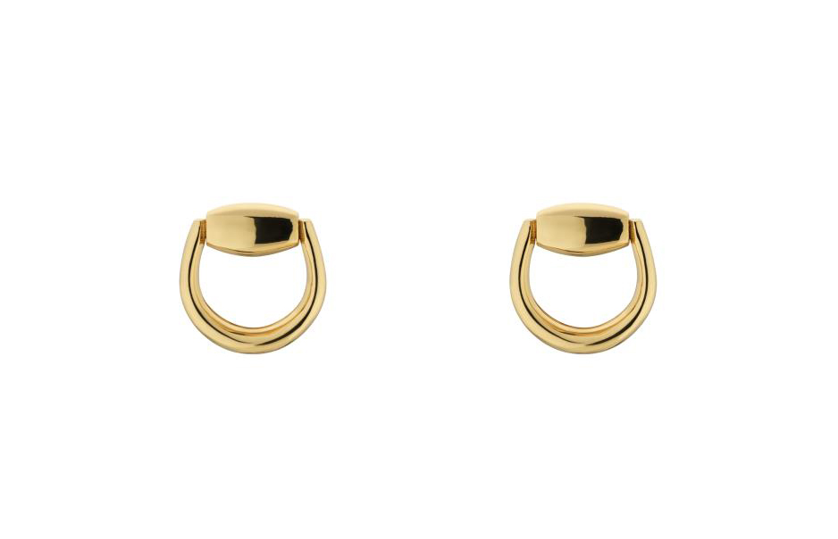"Horsebit" 18kt Yellow Gold Stud Earrings