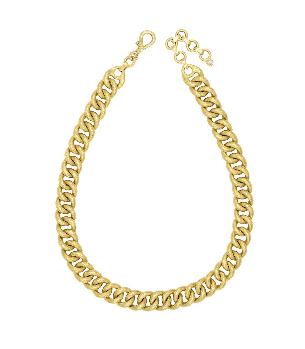 Gurhan "Hoopla" Gold Link Short Diamond Necklace