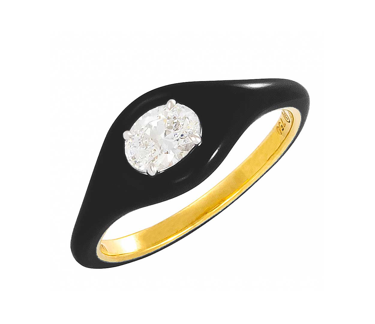 Etho Maria "Diamonds in Color” Evil Eye Ring in 18kt White Gold