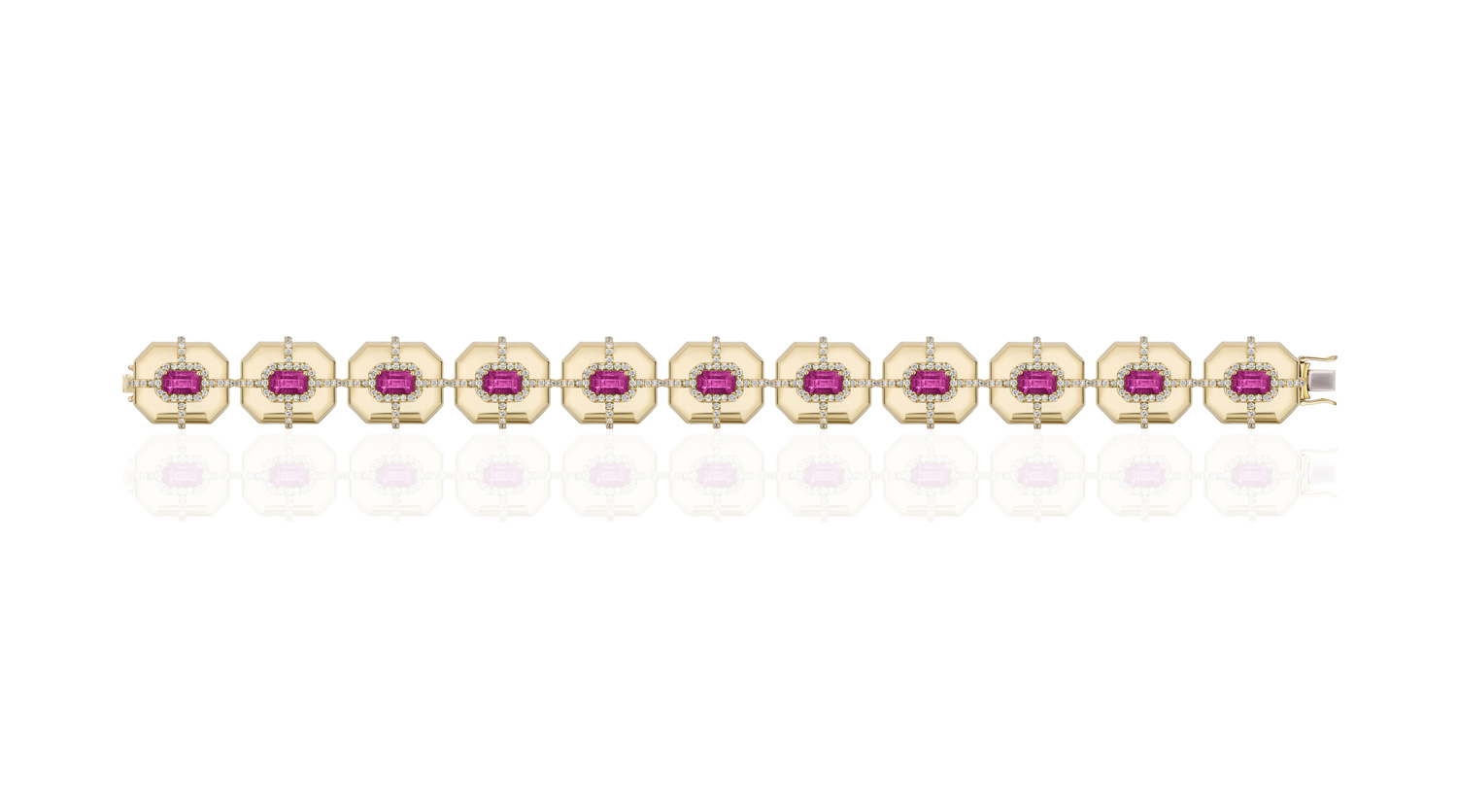 Goshwara "G-One" Ruby Bracelet with Diamonds