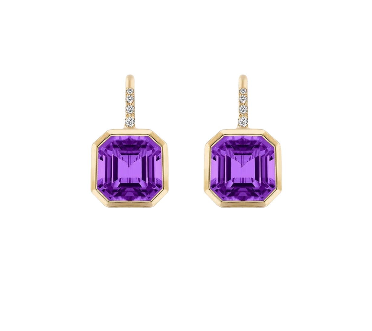 Goshwara Goshwara "Gossip" Amethyst and Diamond Earrings