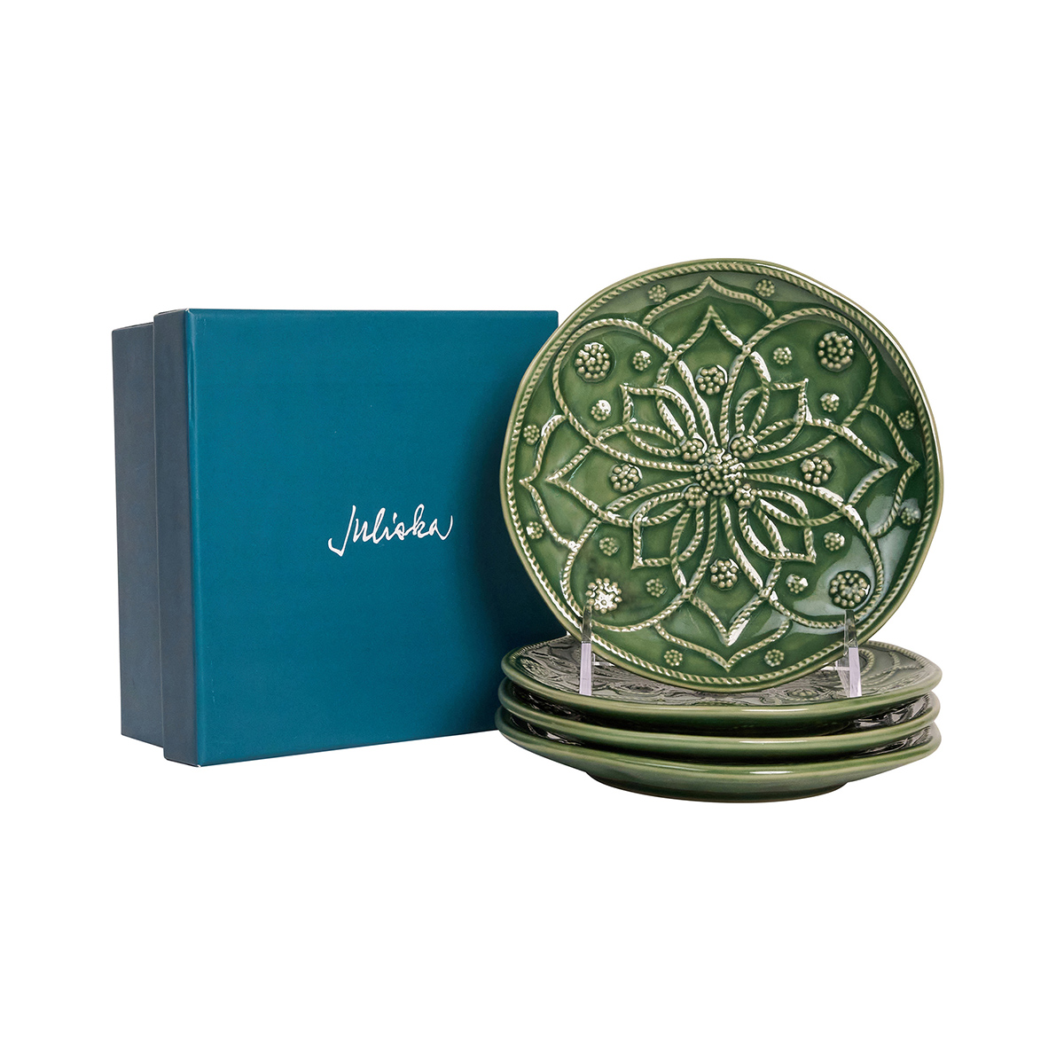Side/Cocktail Plate Assorted Set/4 - Basil 