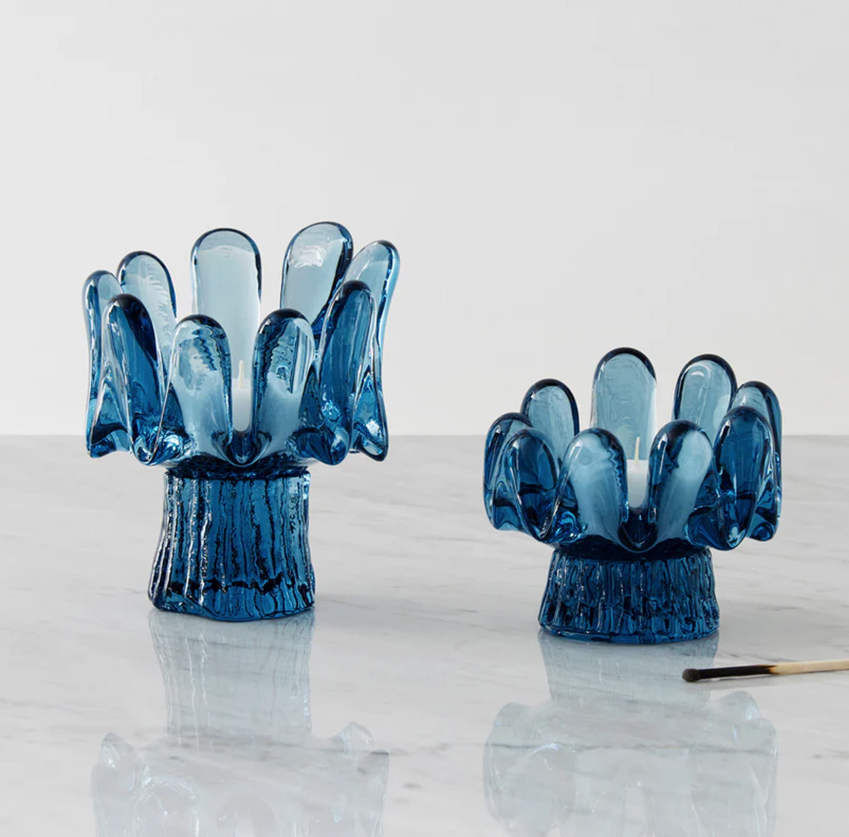 Sunflower Medium Votive, Blue