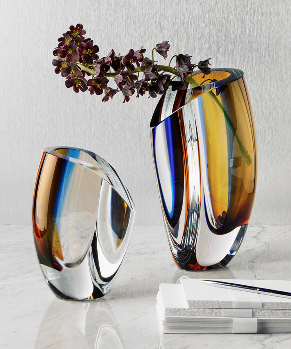 Vase Extra Large, Mirage Blue/Amber
