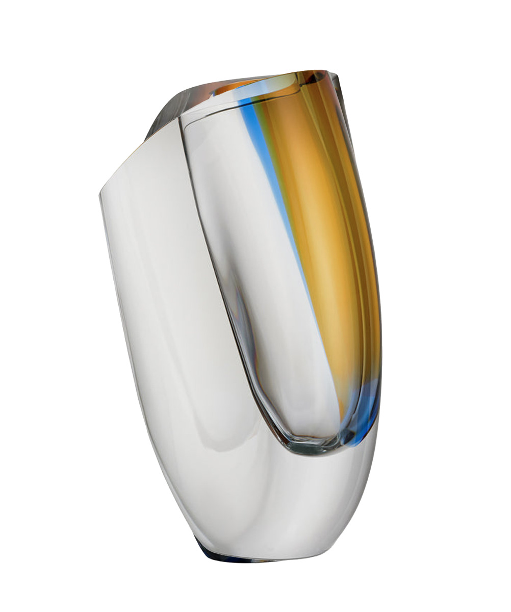 Vase Extra Large, Mirage Blue/Amber