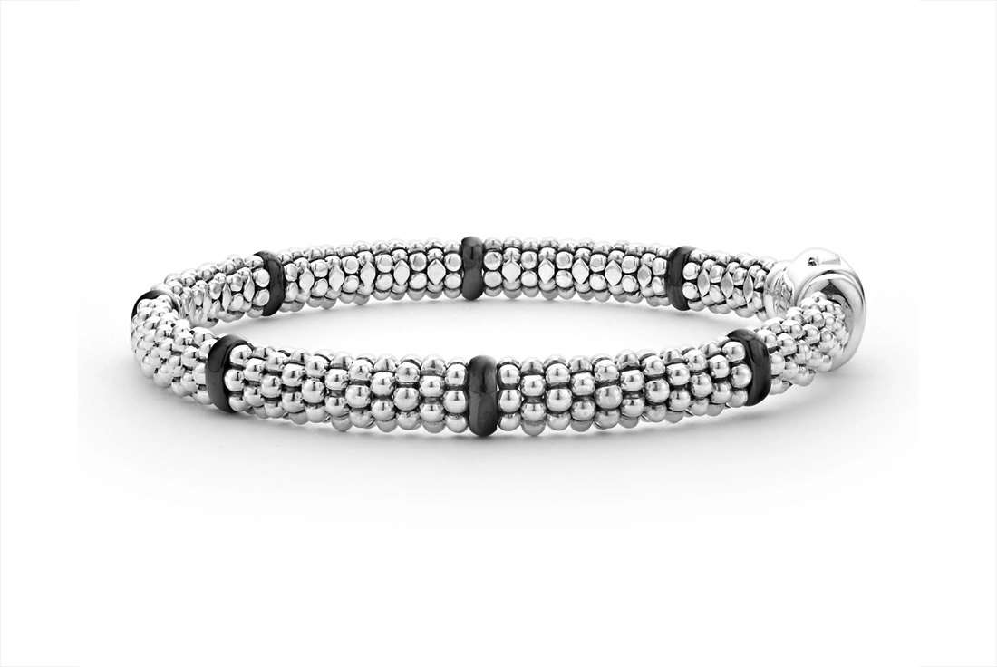 "Black Caviar" Ceramic Station Caviar Bracelet (7)