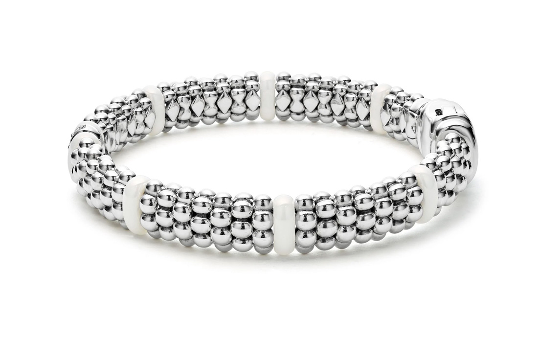 LAGOS "White Caviar" Single Station Diamond Caviar Women's Bracelet 