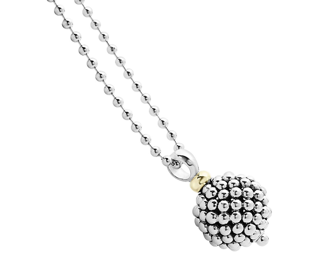 "Signature Caviar" Caviar Ball Pendant Necklace 