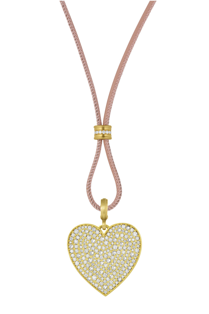 Leather Natural Cord with Diamond Slider