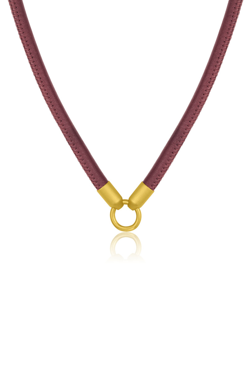 Thick Leather Marsala Cord