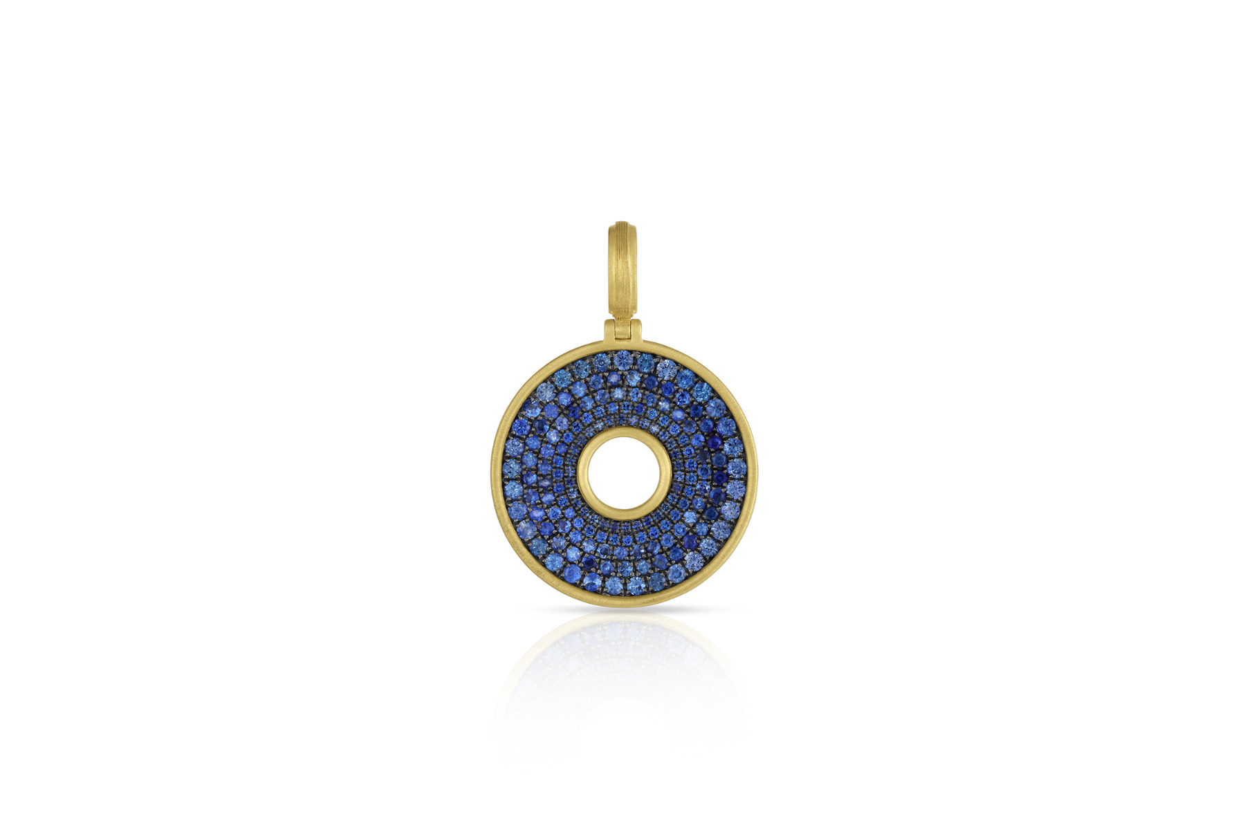 Amani Pavé Pendant - Blue Sapphire - Leigh Maxwell Jewelry