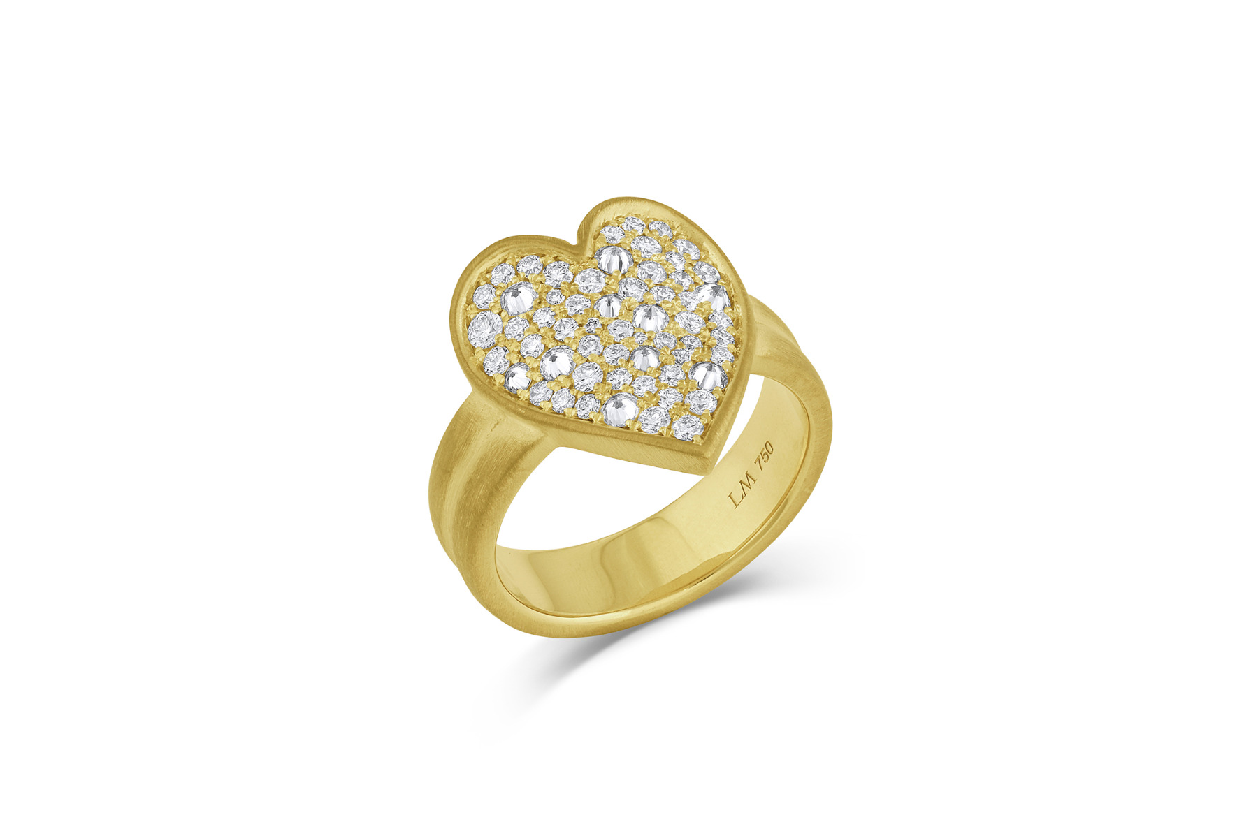 Pavé Diamond Heart Ring