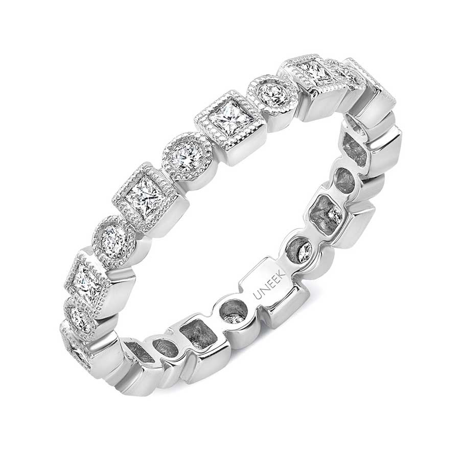 Uneek "Broadway II" Stackable Diamond Band in 14kt White Gold
