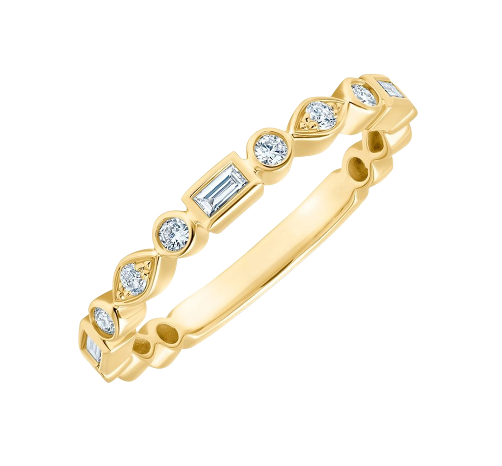 Stackable Diamond Ring in 14kt Yellow Gold