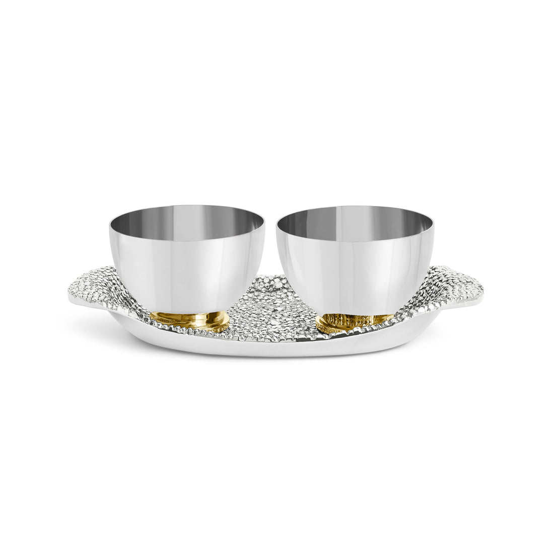 Shagreen Double Dish with Tray
