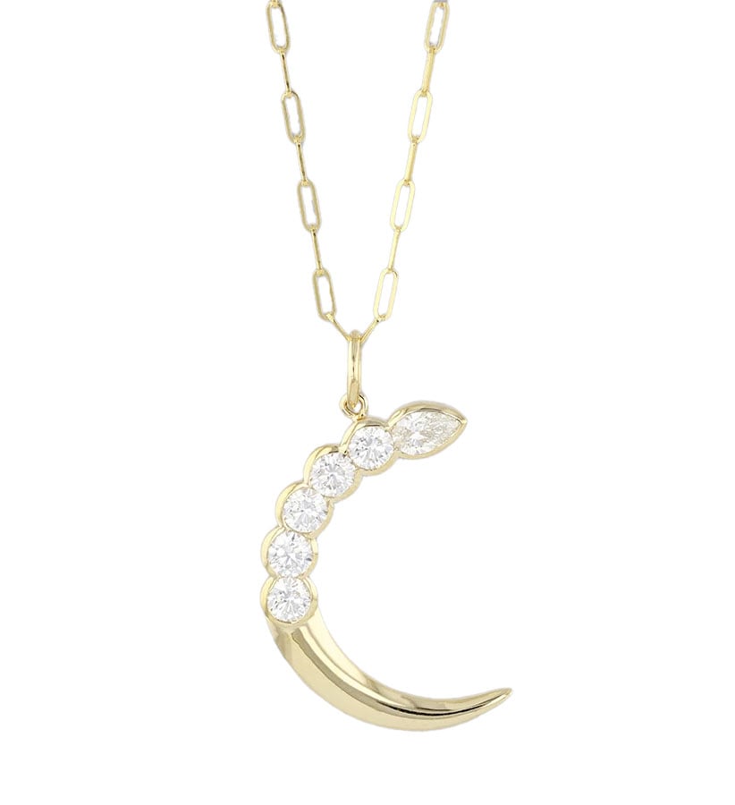 Phillips House Cuddle Snake Diamond 18kt Yellow Gold Necklace