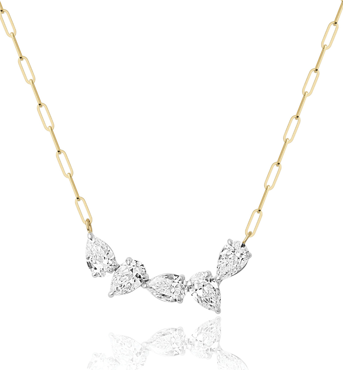 Phillips House Five Pear Diamond Necklace
