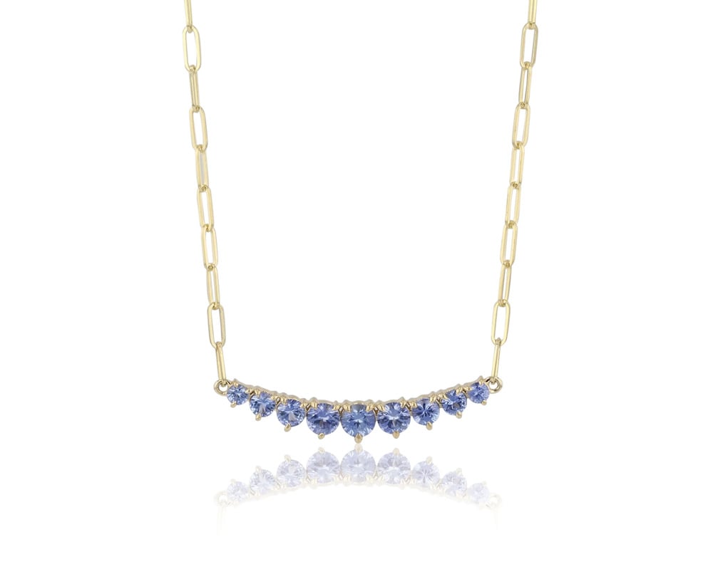 Phillips House "Enchanted" Cornflower Blue Sapphire Mini Line Necklace