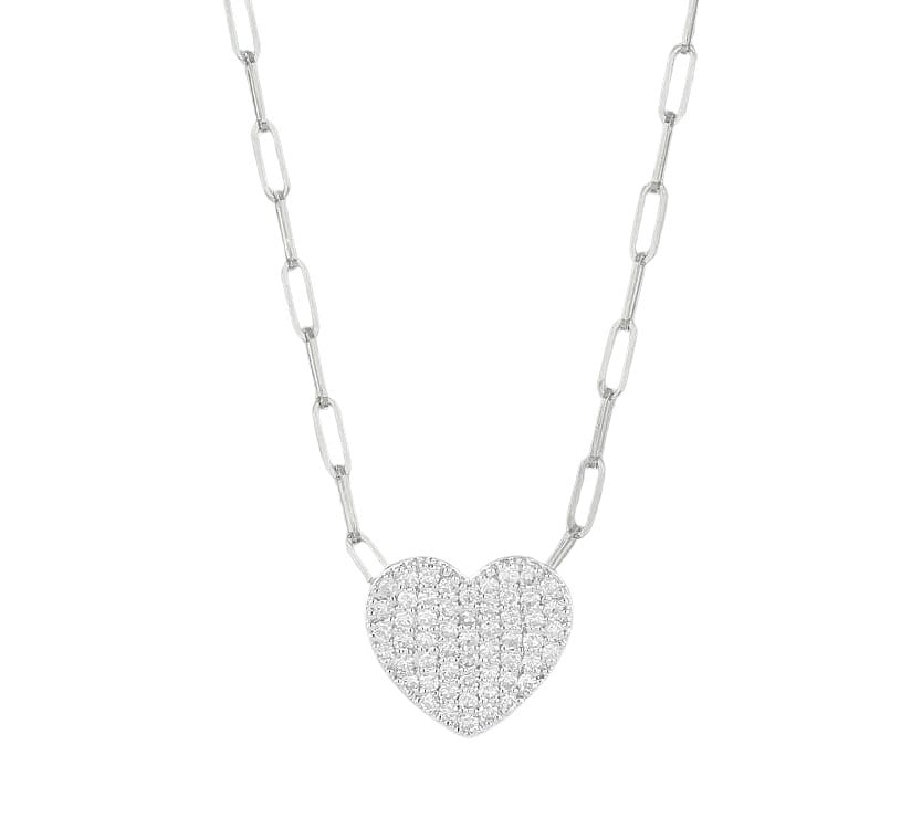 Phillips House "Affair" Infinity 14kt White Gold Mini Diamond Heart Necklace