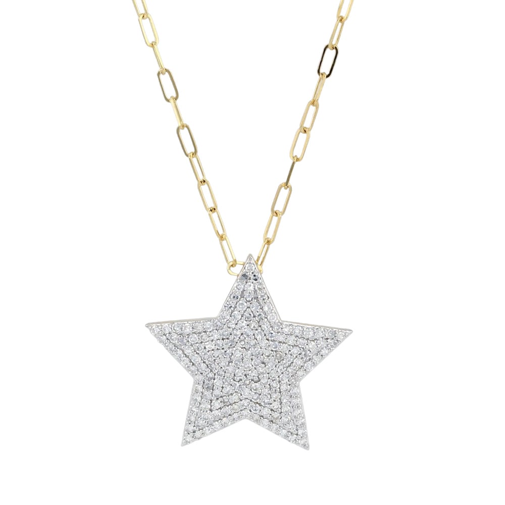 Phillips House "Affair" Infinity 14kt Yellow Gold Extra Large Diamond Star Necklace