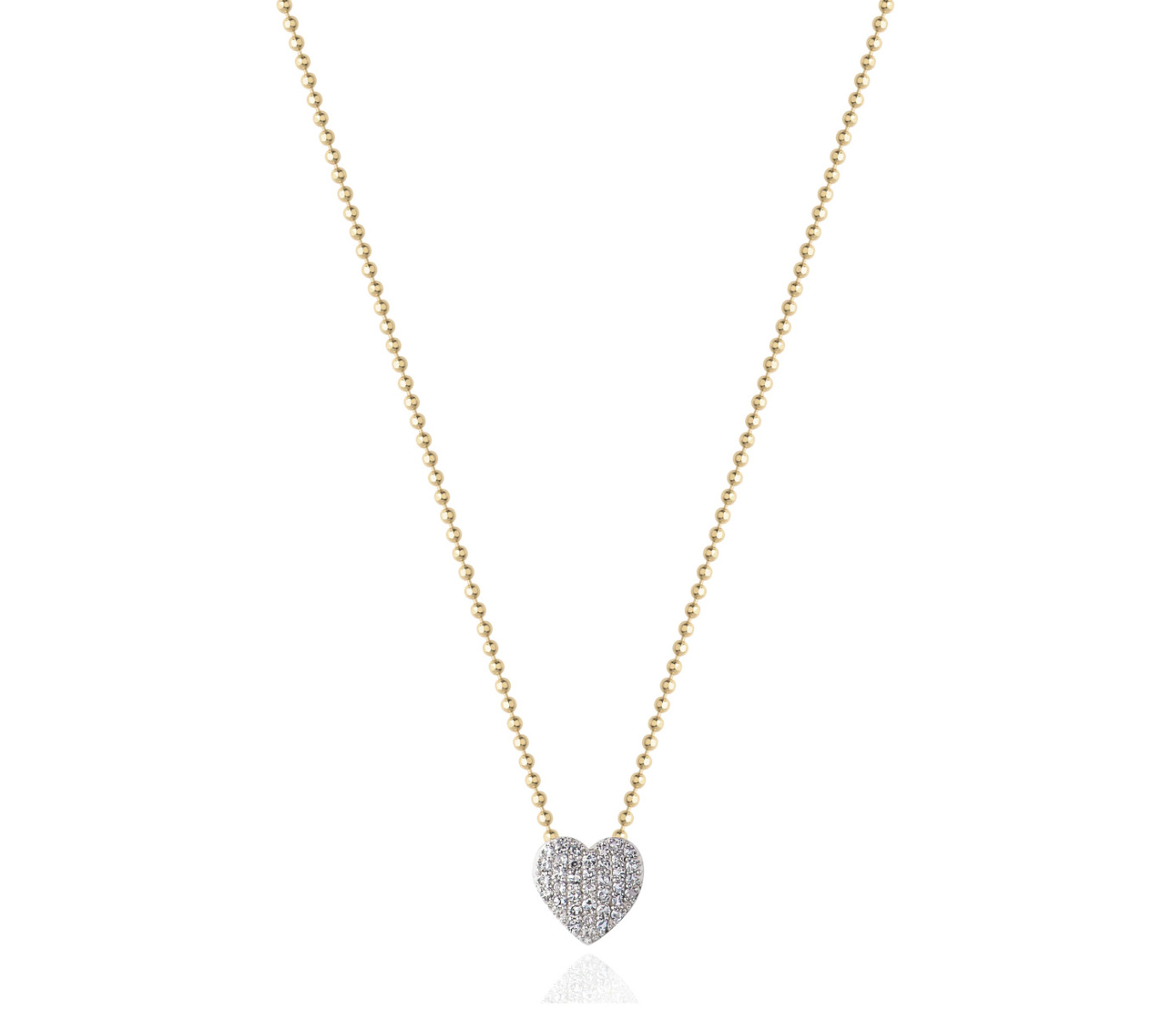 "Affair" Infinity 14kt Yellow Gold Micro Infinity Heart Necklace