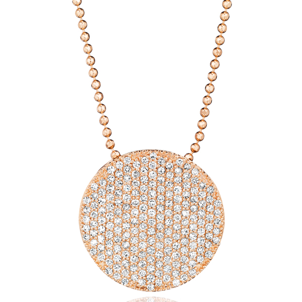 Phillips House "Affair" Infinity 14kt Rose Gold Large Diamond Necklace