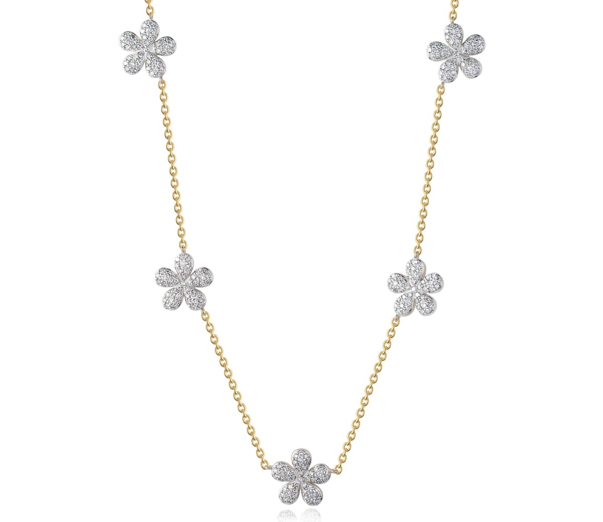 "Affair" Five Station Forget-Me-Not Petite Necklace