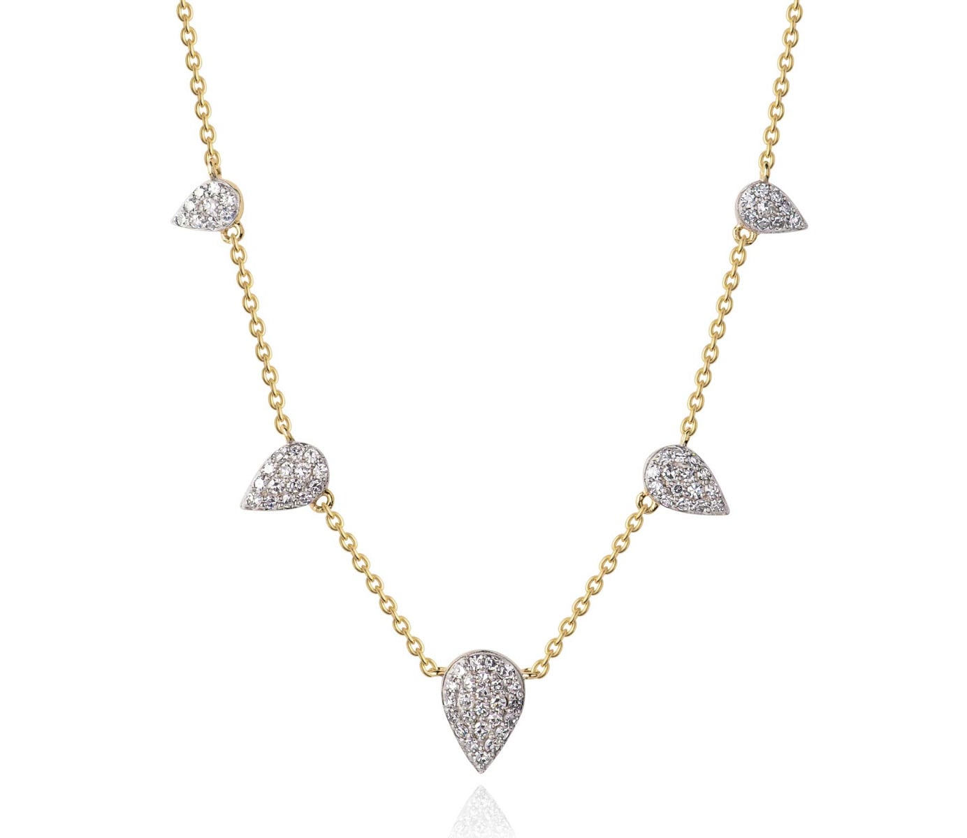 Phillips House Phillips House Diamond Deconstructed Graduated Station 14kt Yellow Gold Necklace