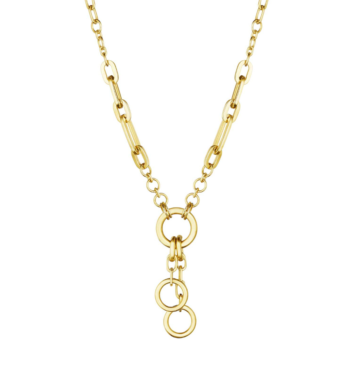 Penny Preville High Polish Circle and Link 18kt Yellow Gold Necklace