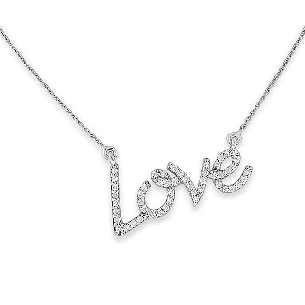 KC Designs Diamond Small Love Necklace