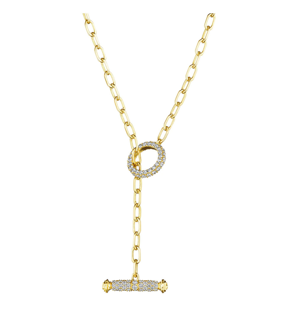 Penny Preville 18" "Links Diamond Toggle Necklace
