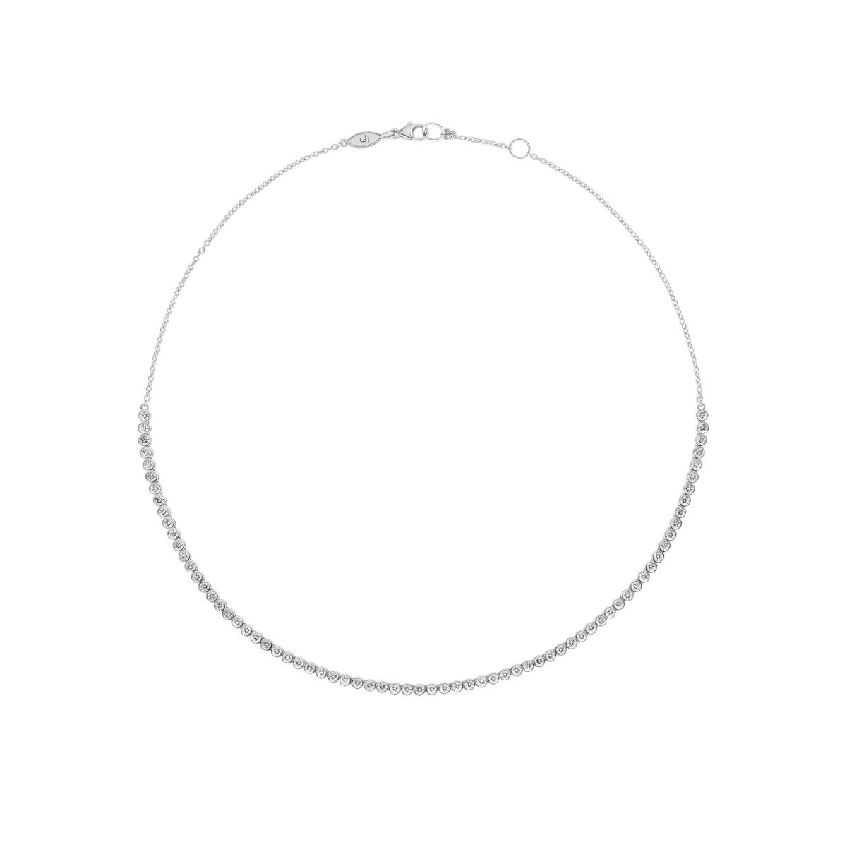 Penny Preville Diamond Half Way Choker Necklace in 18kt White Gold