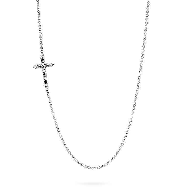 John Hardy "Classic Chain" Sterling Silver Cross Necklace
