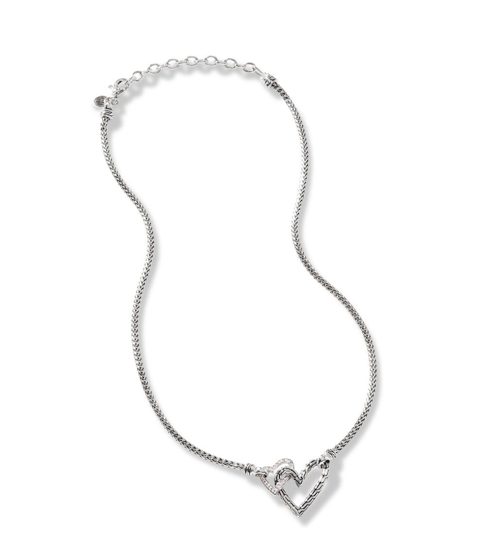John Hardy Diamond Pave Heart Pendant Necklace