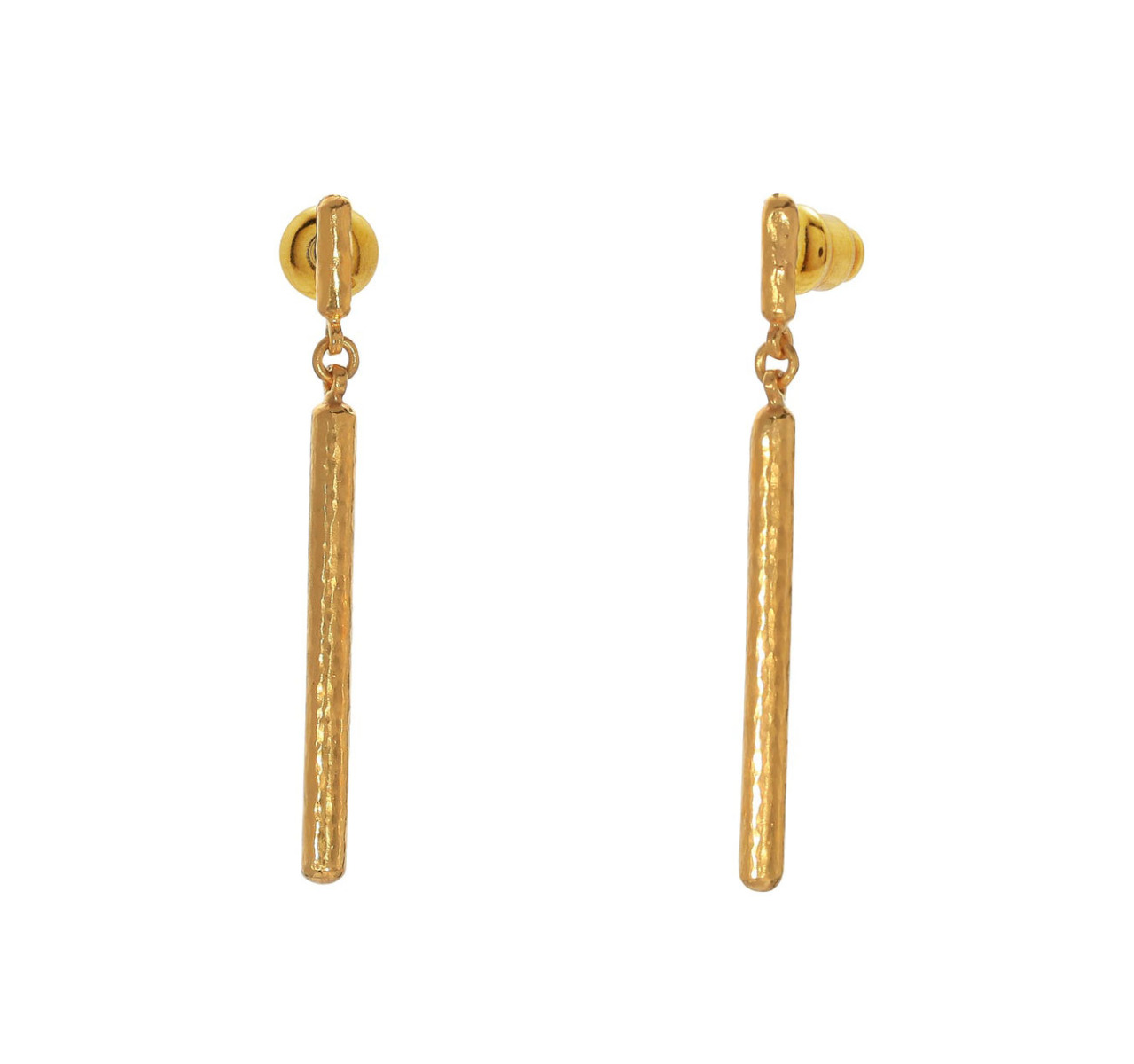 "Vertigo" 24kt Yellow Single Drop Earrings