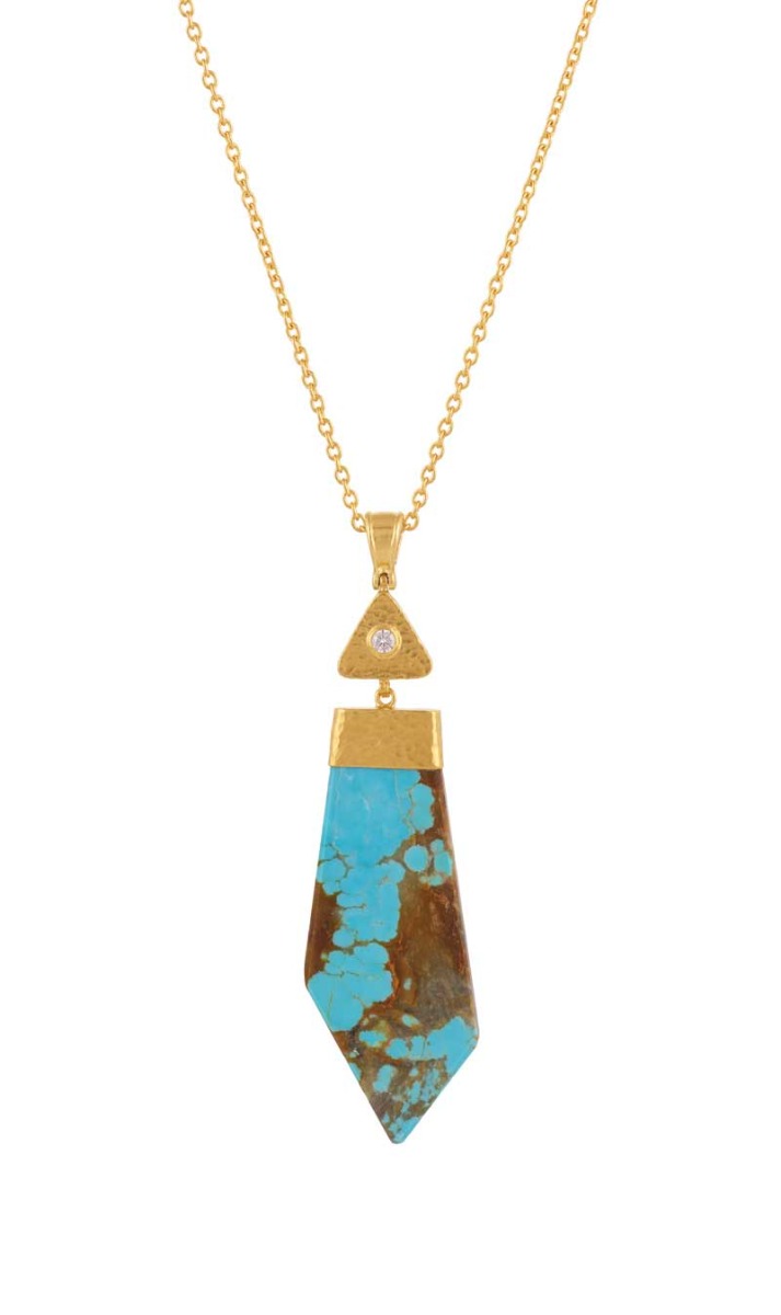 Gurhan Royston Turquoise & Diamond Pendant Necklace