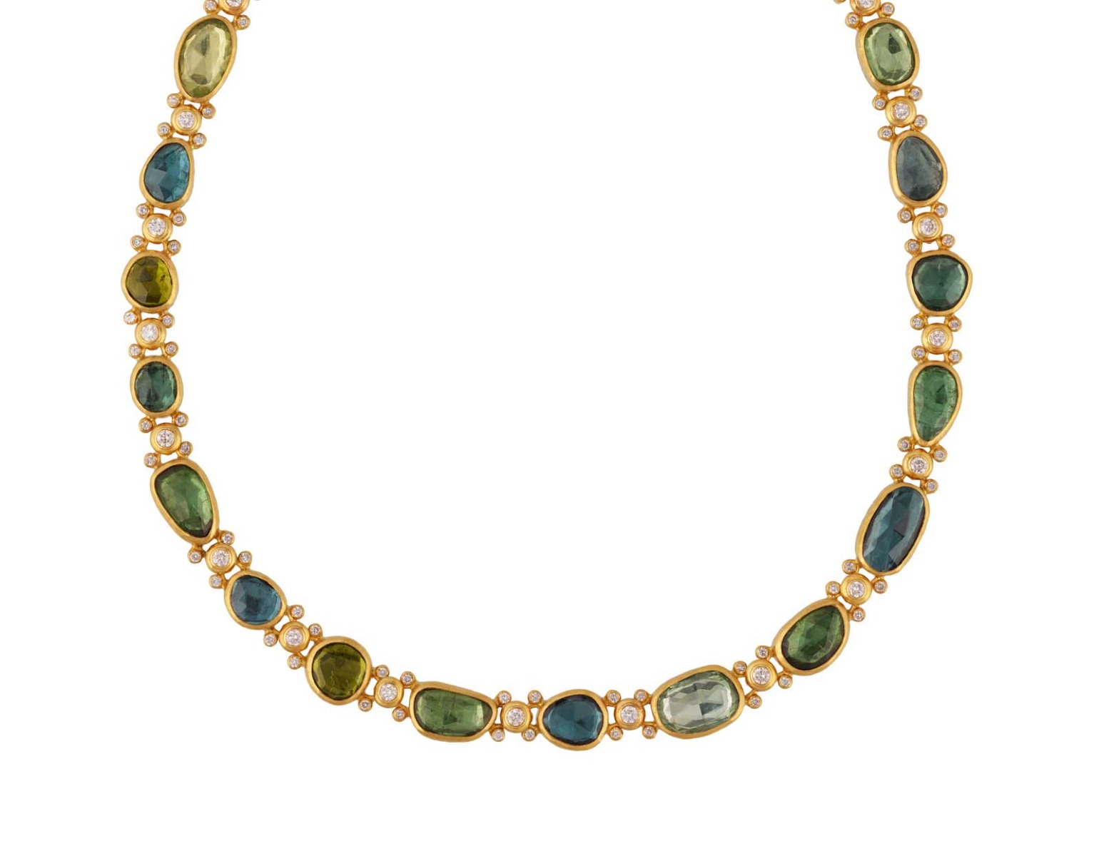 Tourmaline and Diamond Necklace