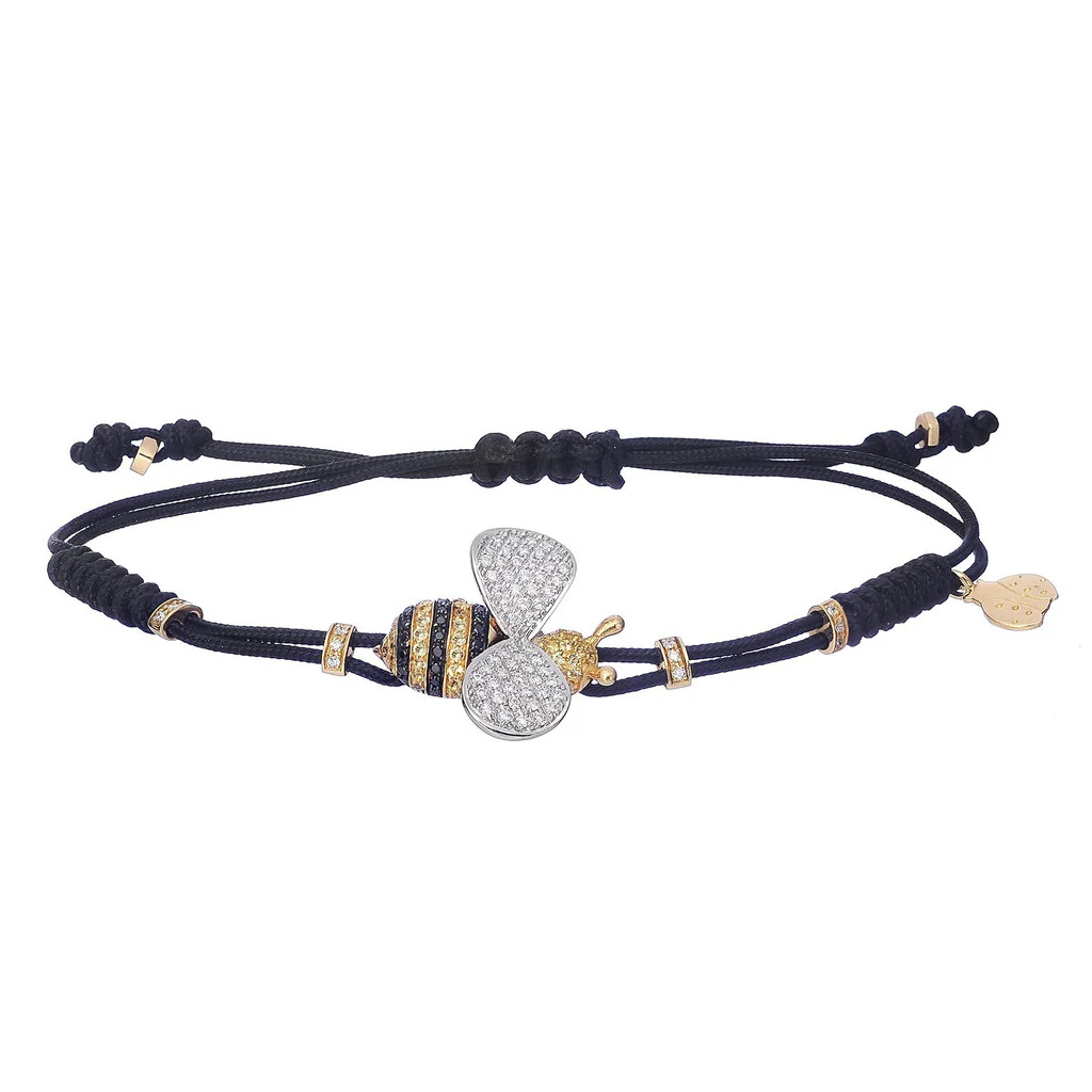 Diamond & Sapphire Bumble Bee Large Bracelet