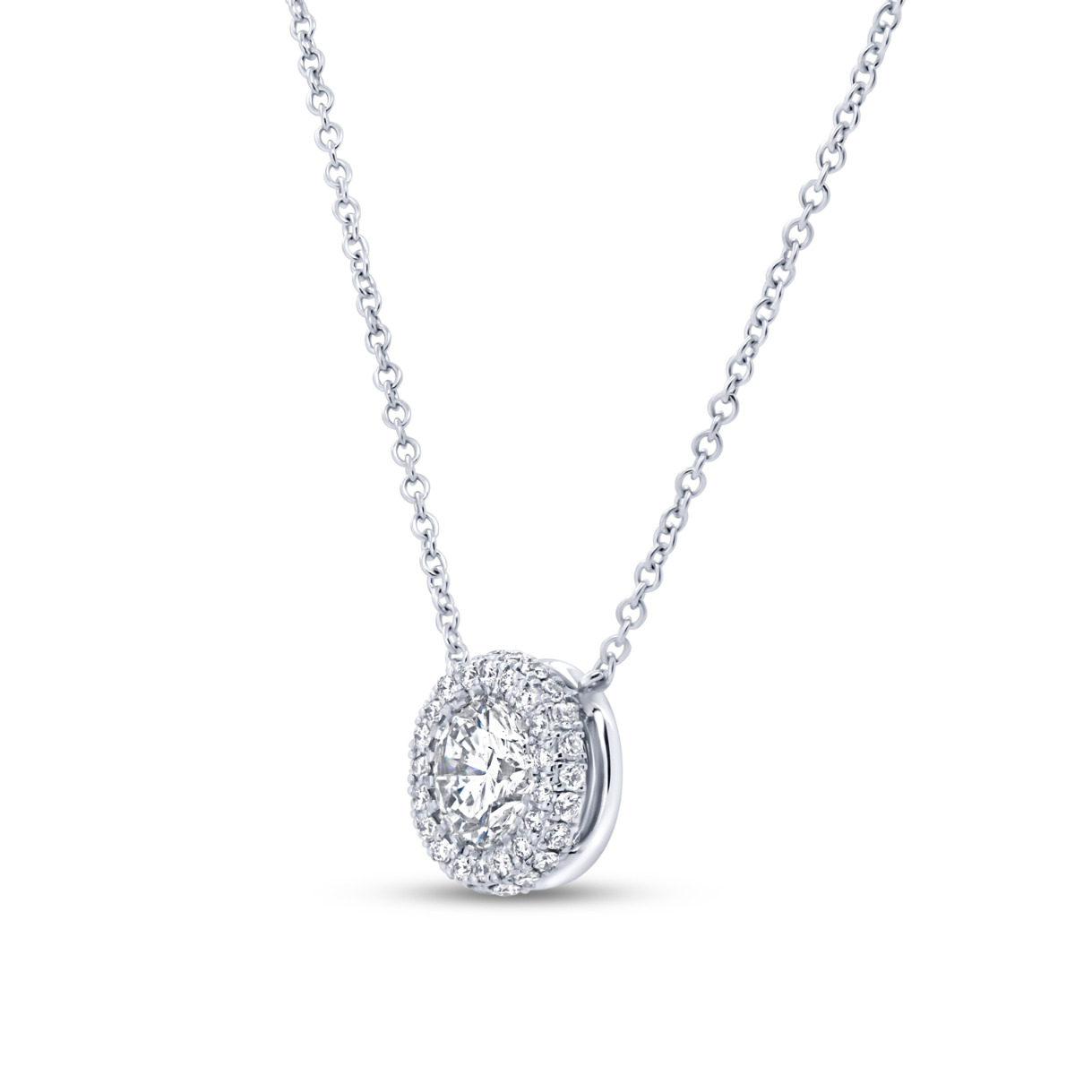 Uneek Jewelry Diamond Pendant Necklace in 18kt White Gold