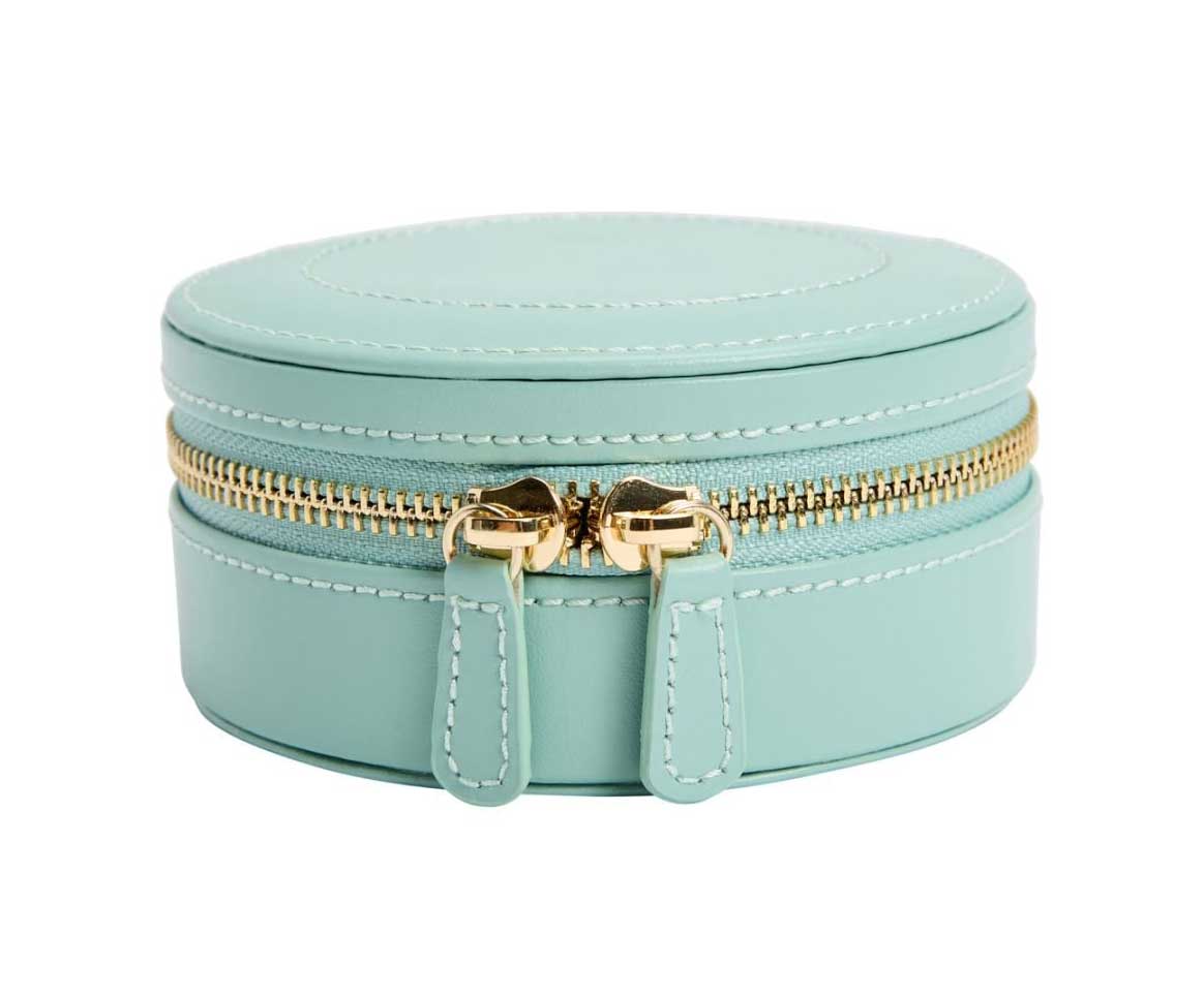 Sophia Jade Round Mini Jewelry Case