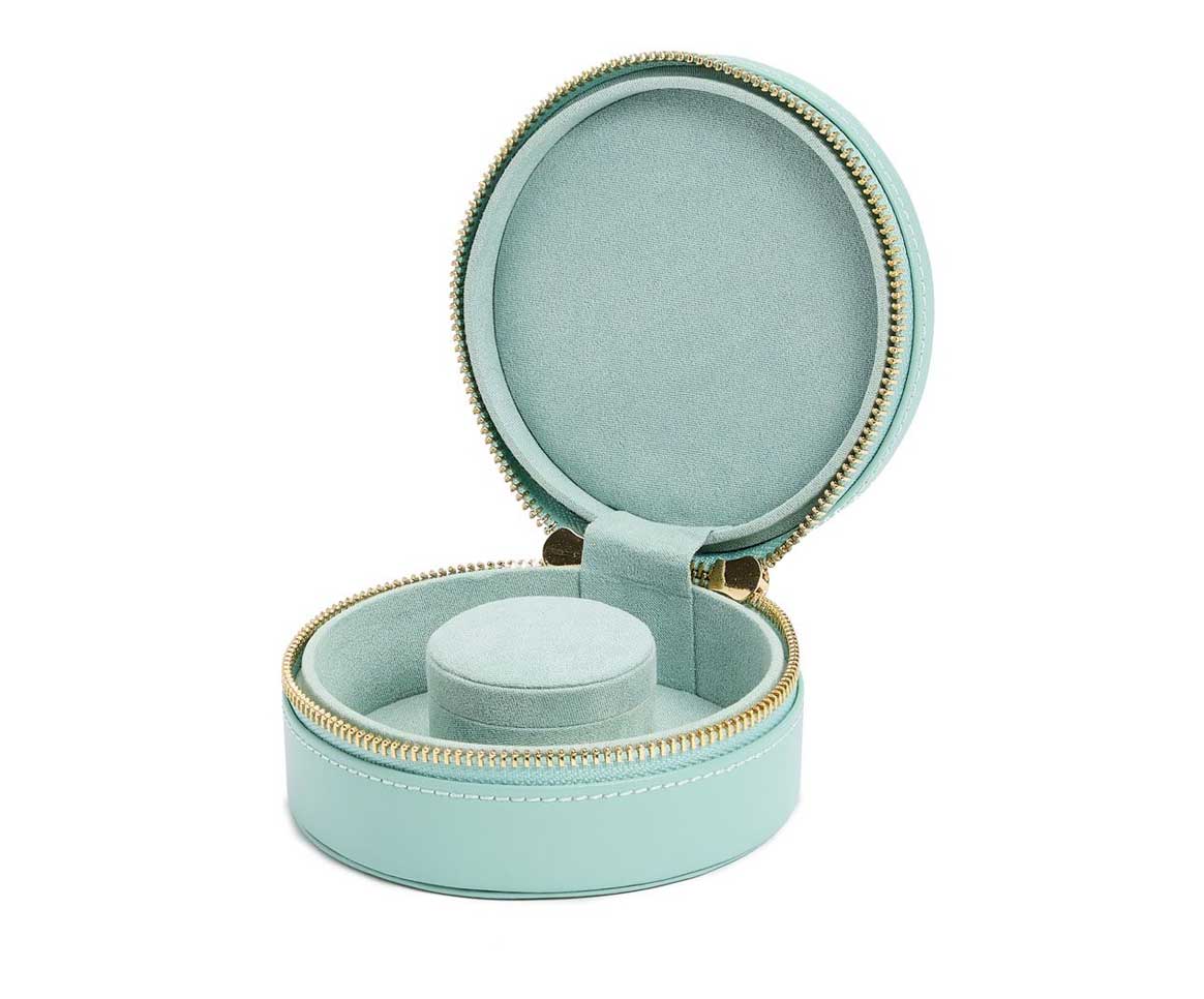 Sophia Jade Round Mini Jewelry Case