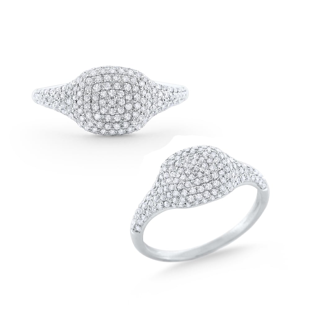 KC Designs Diamond Pave Domed Cushion Ring