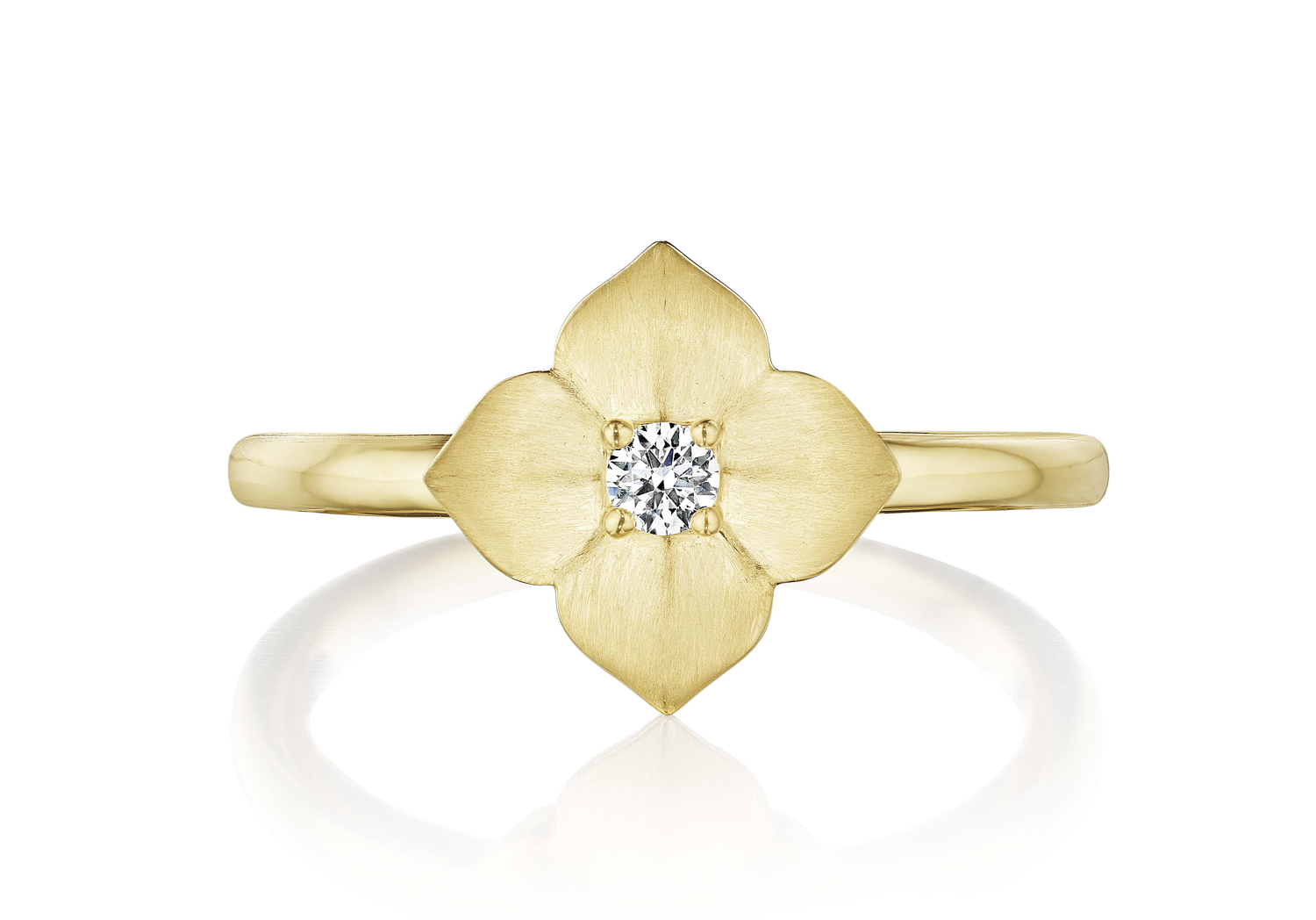 Penny Preville 18kt Yellow Gold High Polish Flower Ring