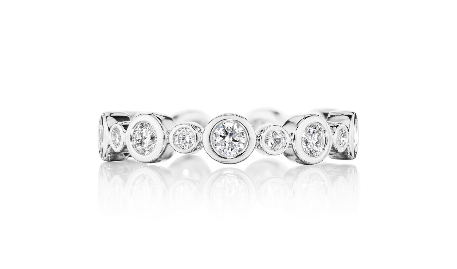 Penny Preville Diamond Eternity Band in 18kt White Gold, Size 7