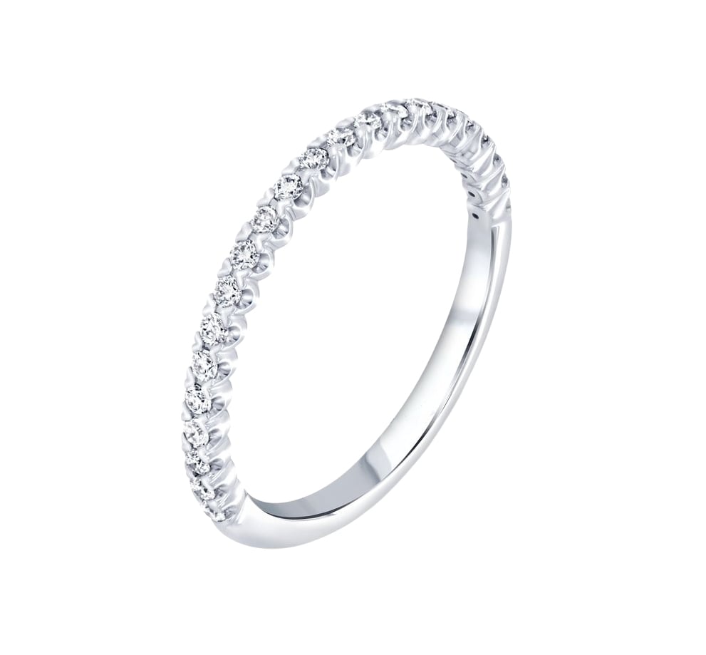 Louis Anthony "Timeless"  Straight Wedding Ring in 18K White Gold