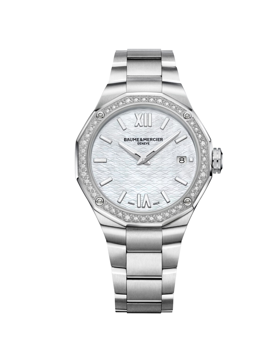  Baume & Mercier Riviera 10662 Quartz Watch, Date Display, Diamond-Set - 36mm 