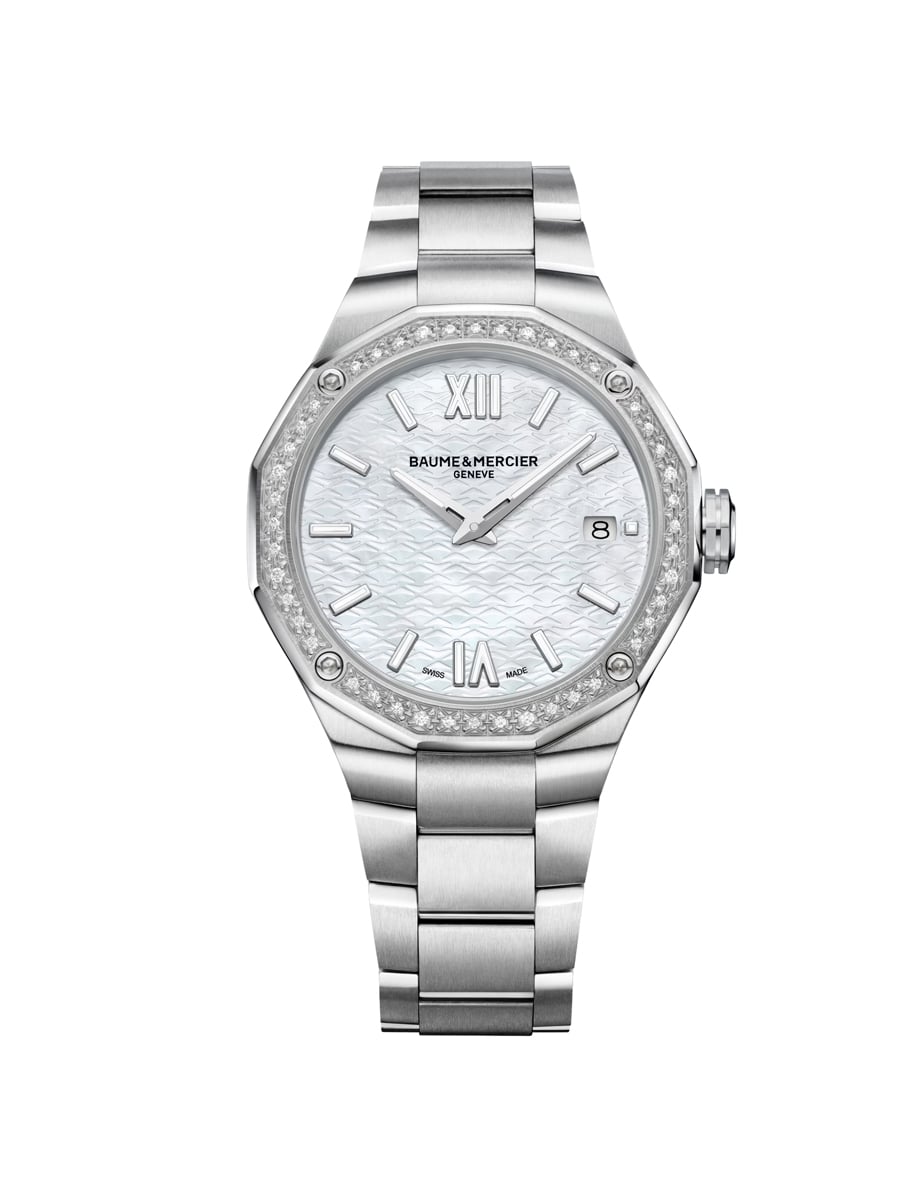 Baume & Mercier Riviera 10662 Quartz Watch, Date Display, Diamond-Set - 36mm